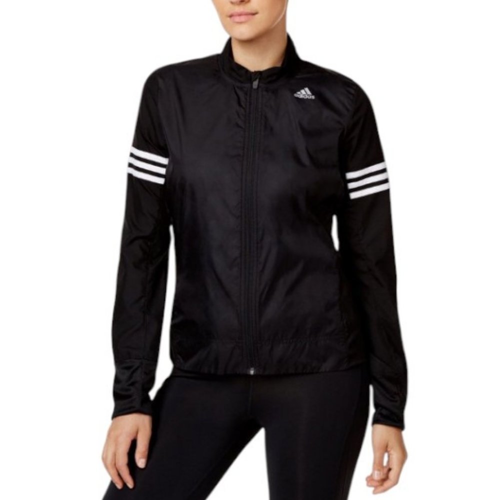 Adidas Response black windbreaker jacket size S
